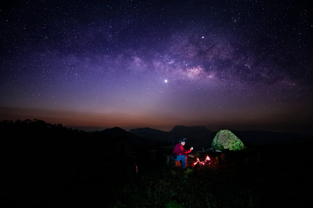 Milky Way And Camping at Doi Luang Chiang Dao