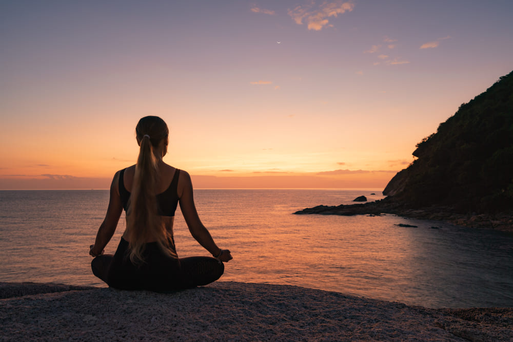 Meditating on the Beach