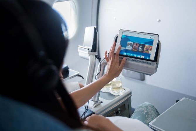 In-flight entertainment by Bangkok Airways