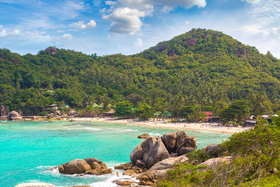 Silver Beach on Koh Samui island, Thailand in a summer day