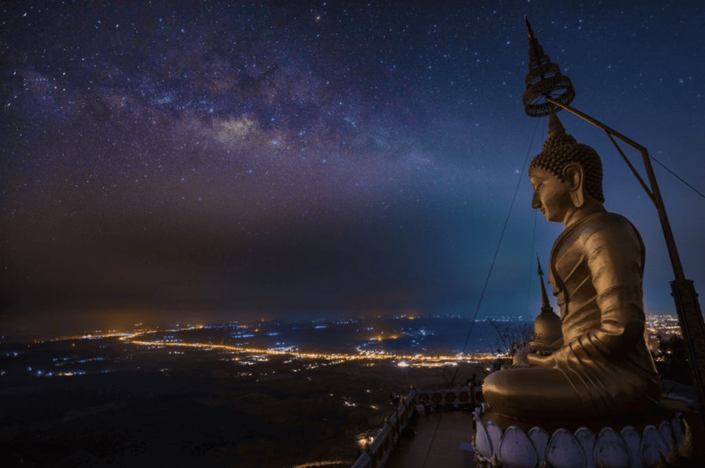 Tiger Cave Temple at Night