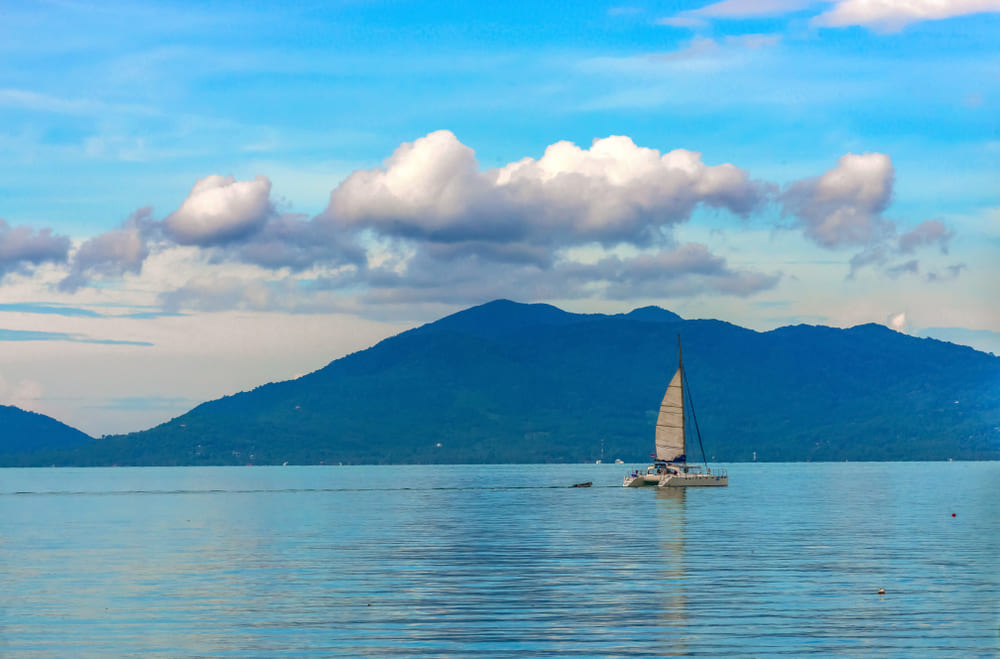 Sailing boat in the sea