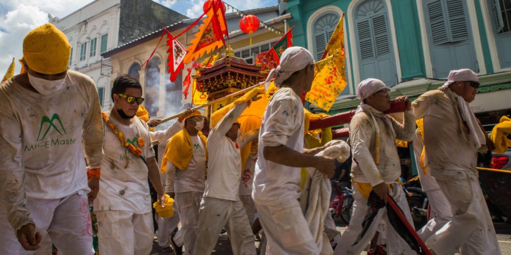 popular festival Phuket Thailand