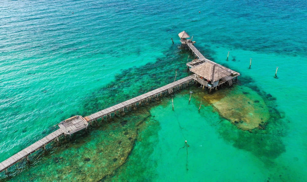 Wooden beach bar in Koh Mak, Trat