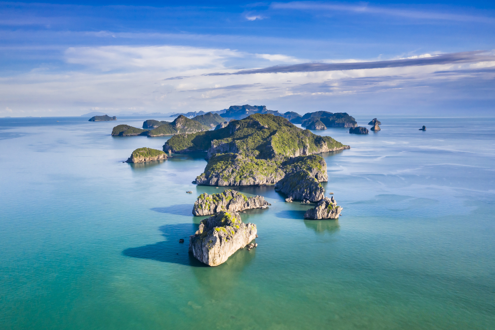 Top view of islands at Ang Thong National Marine Park
