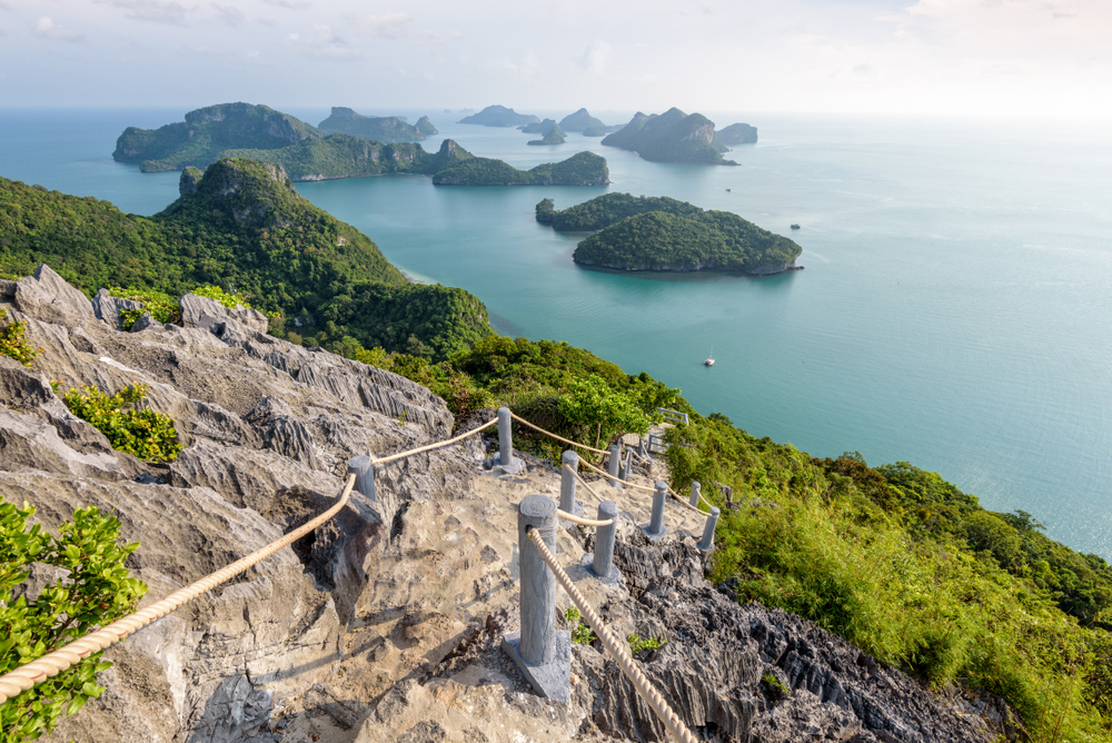 Stairway to viewpoint at Koh Wua Ta Lap