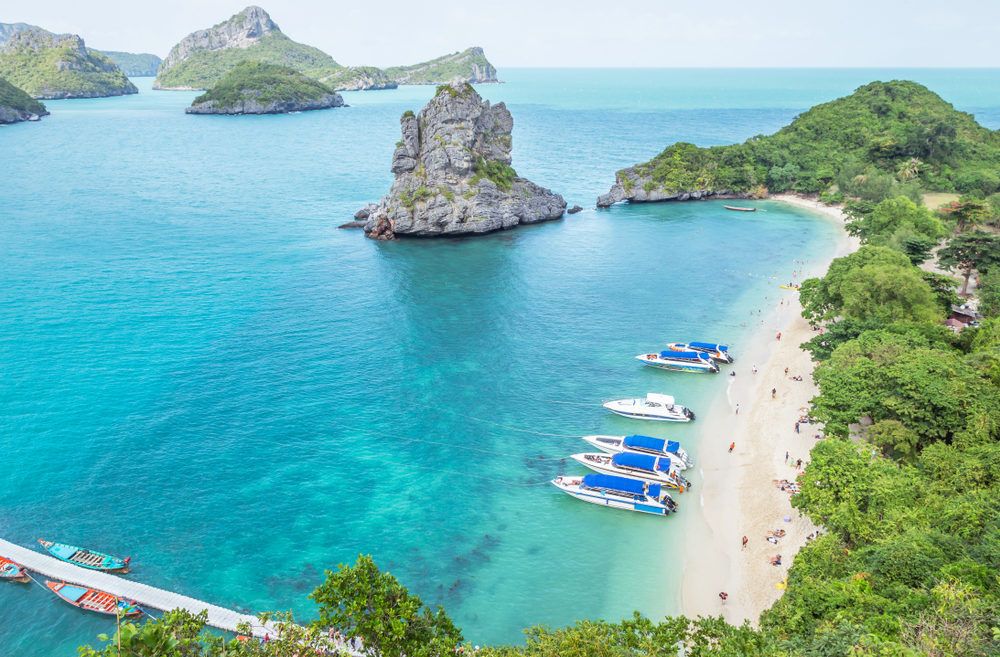 High view of Koh Sam Sao in Ang Thong National Marine Park