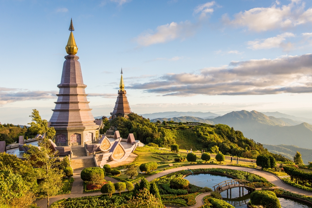 Two Pagodas on Doi Inthanon, Chiang Mai