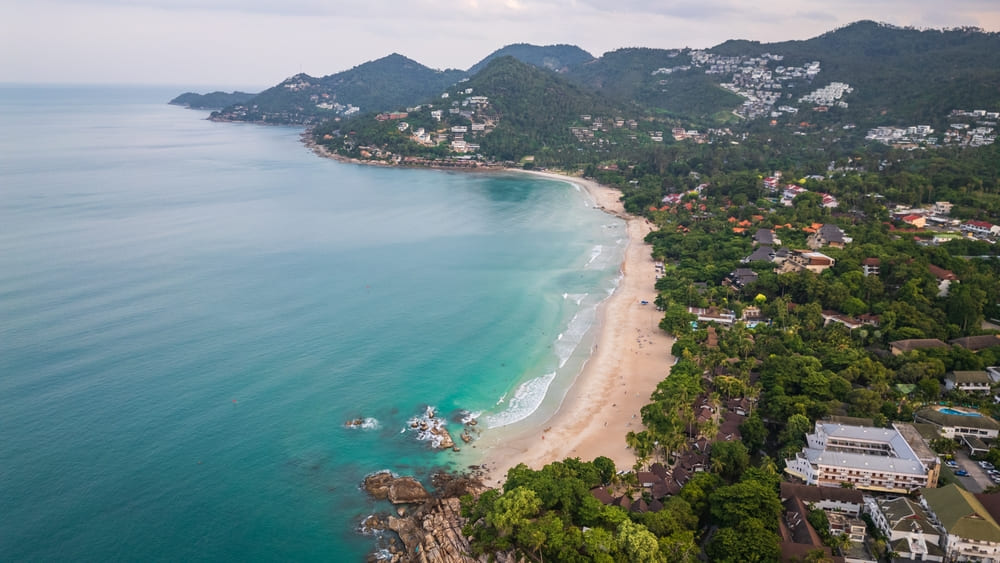 Aerial View of Lamai Beach, Koh Samui