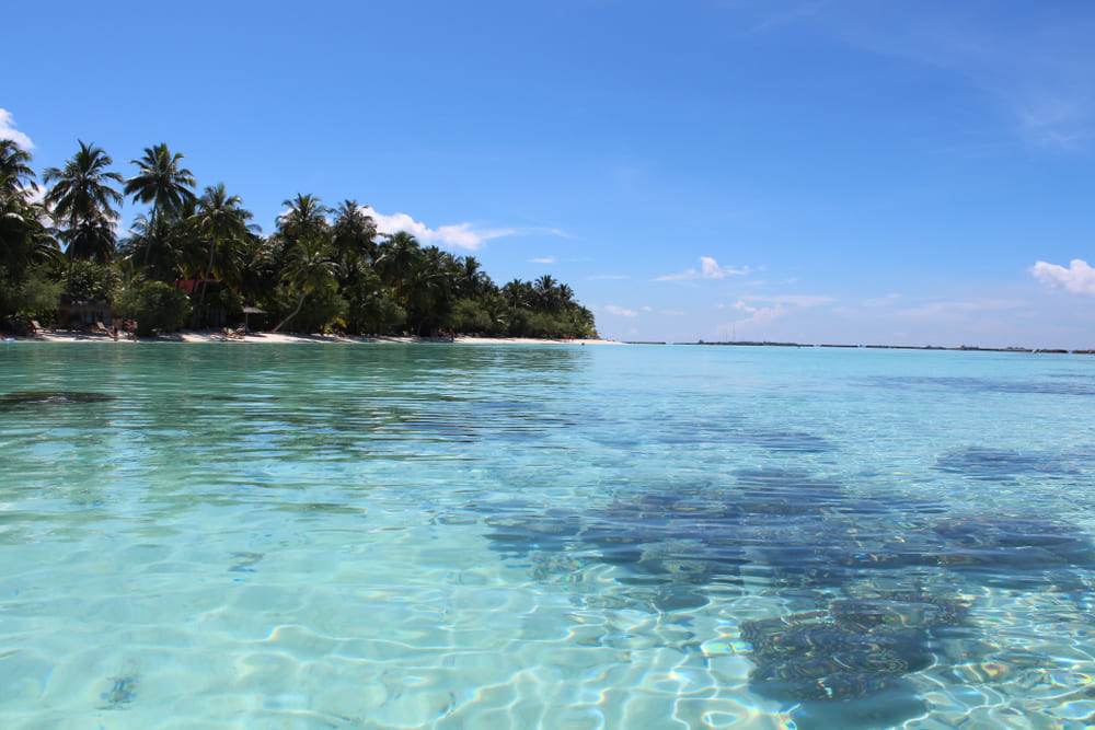 Crystal clear water in Kurumba, Maldives Island