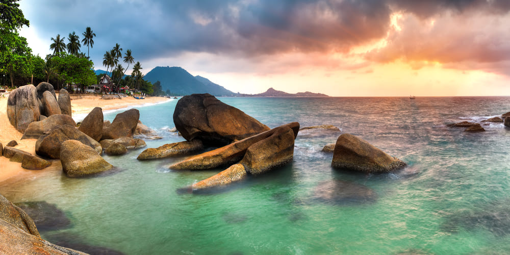 Boulders in the Sea at Lamai Beach, Koh Samui