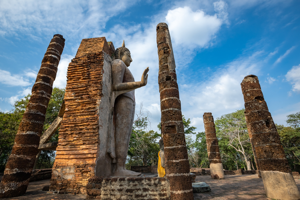 A 12-meter-high standing Buddha statue named ‘Phra Attharot’
