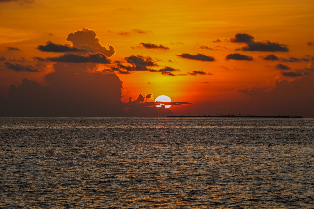 Sunset sky at Niyama Private Islands, Maldives