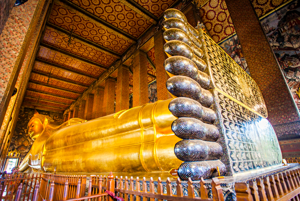 Big reclining Buddha at Wat Pho in Bangkok