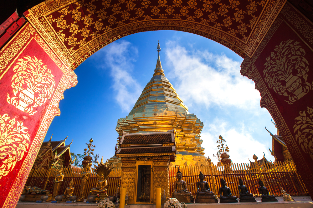  เจดีย์ทองของพระธาตุดอยสุเทพ จังหวัดเชียงใหม่