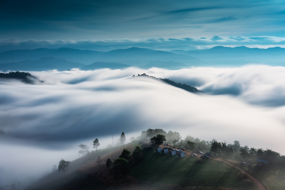 mountain and mist in Thailand