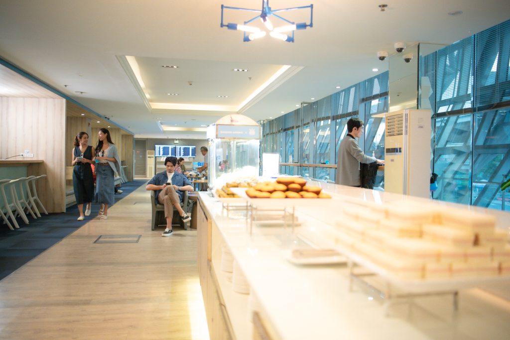 Inside The Bangkok Airways Boutique Lounge, featuring a comfortable and welcoming space for every traveler.