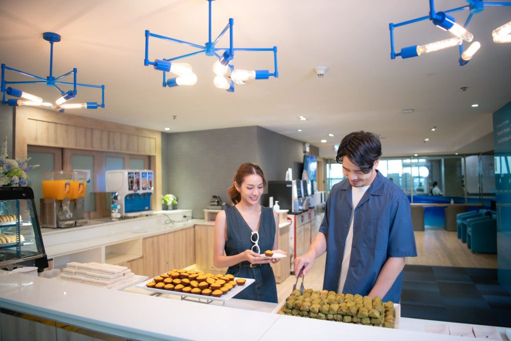 โซนอาหารว่างใน Boutique Lounge