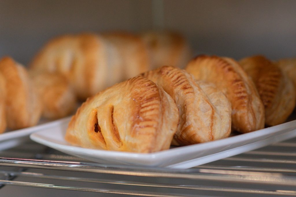 Freshly baked pies served at The Bangkok Airways Boutique Lounge.