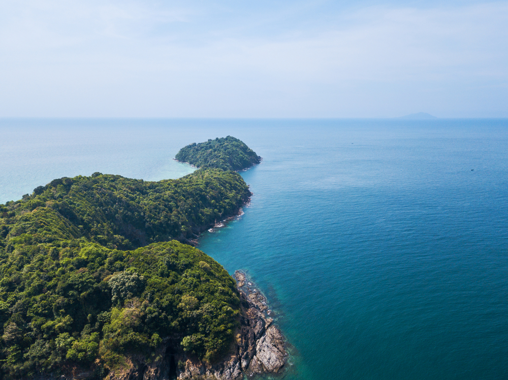Aerial view of Koh Mai Thon in Phuket