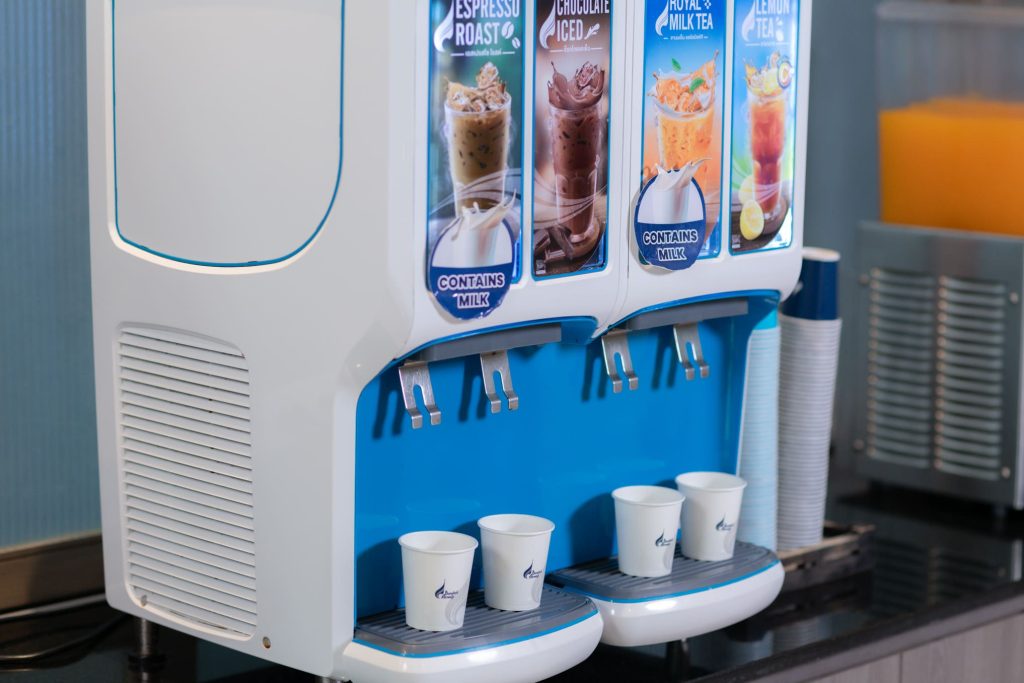 โซนเครื่องดื่มใน Blue Ribbon Club Lounge