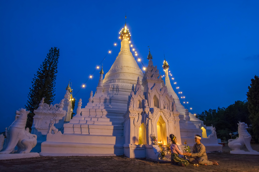 บรรยากาศในงานประเพณีลอยกระทงสวรรค์ จังหวัดแม่ฮ่องสอน