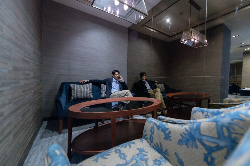 มุมส่วนตัวใน Blue Ribbon Club Lounge