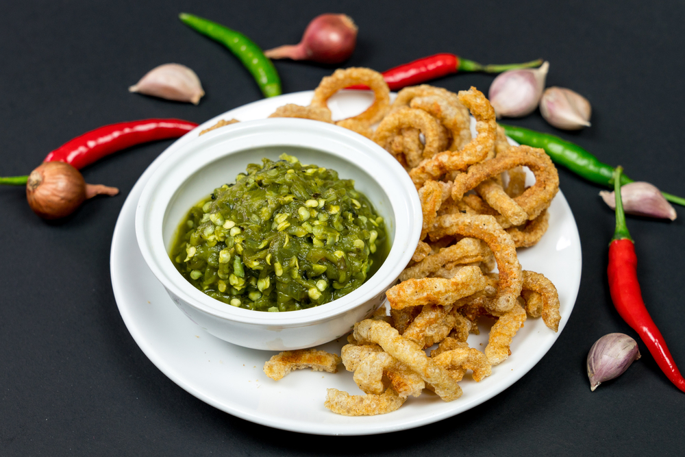 Nam Prik Num with Kab Moo, Northern Thai Dish