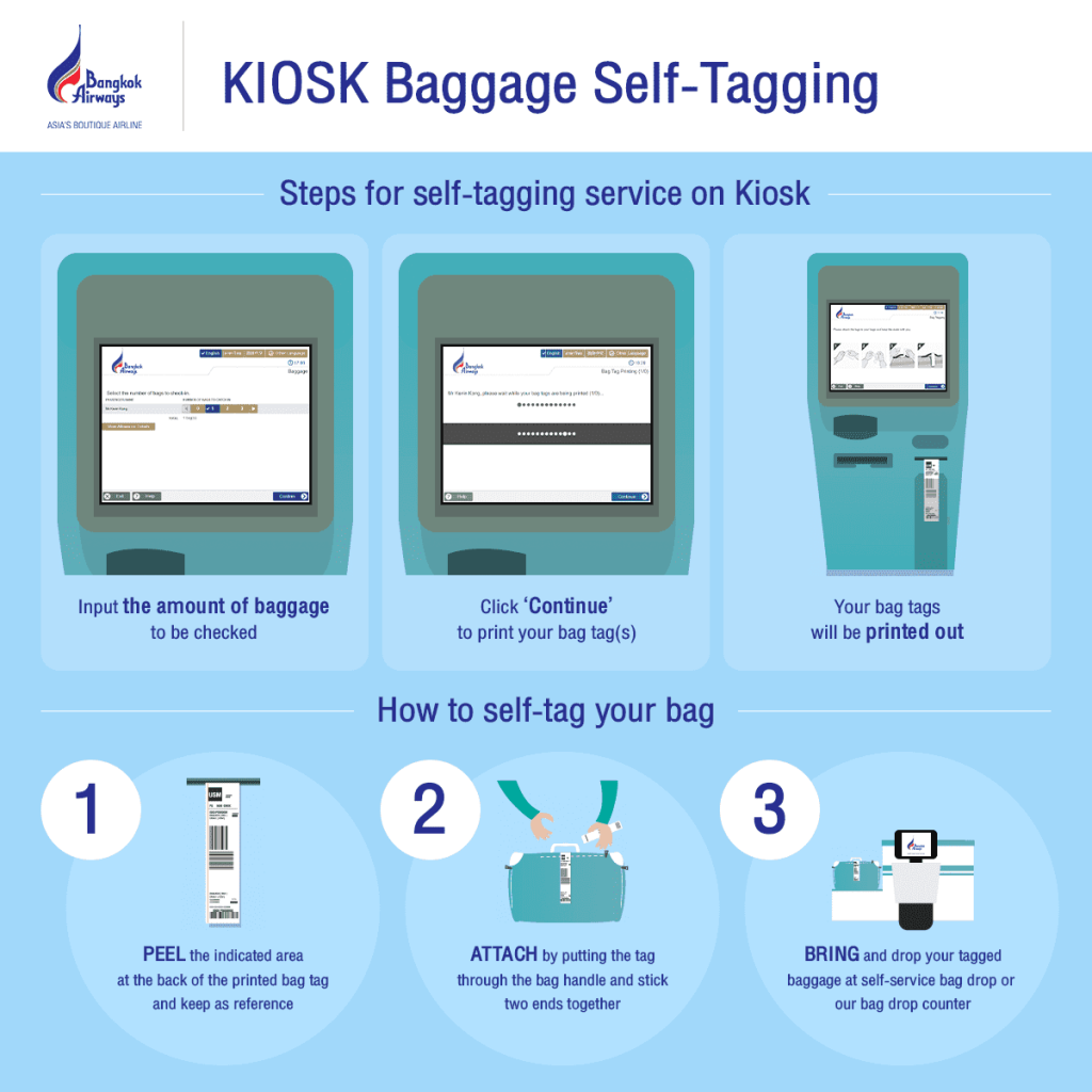 How to Self-Tag Your Bag After Using a Self-Service Check-in Kiosk