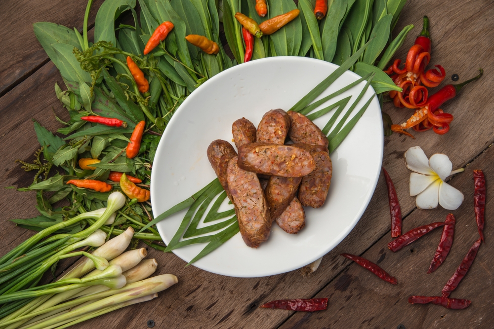 ไส้อั่วหลวงพระบาง อาหาร หลวงพระบาง