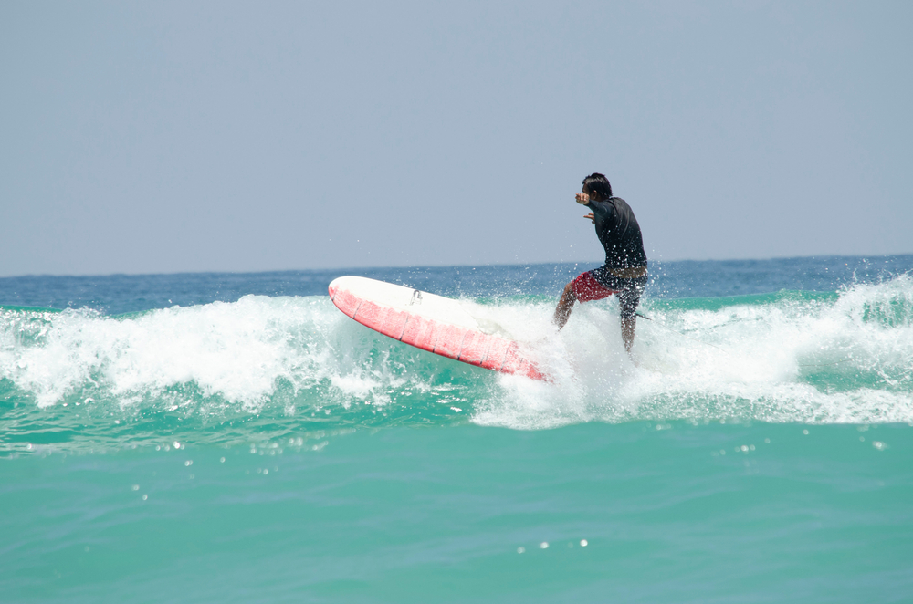 Surfing at Kata Beach, Phuket