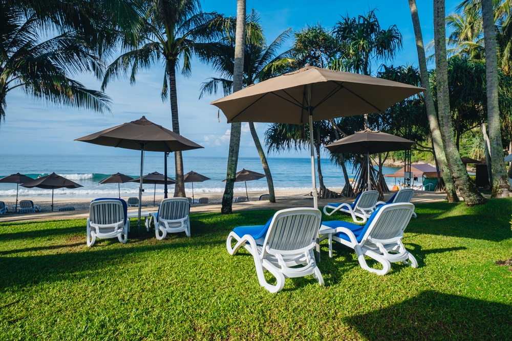Beach chairs at Karon Beach, Phuket