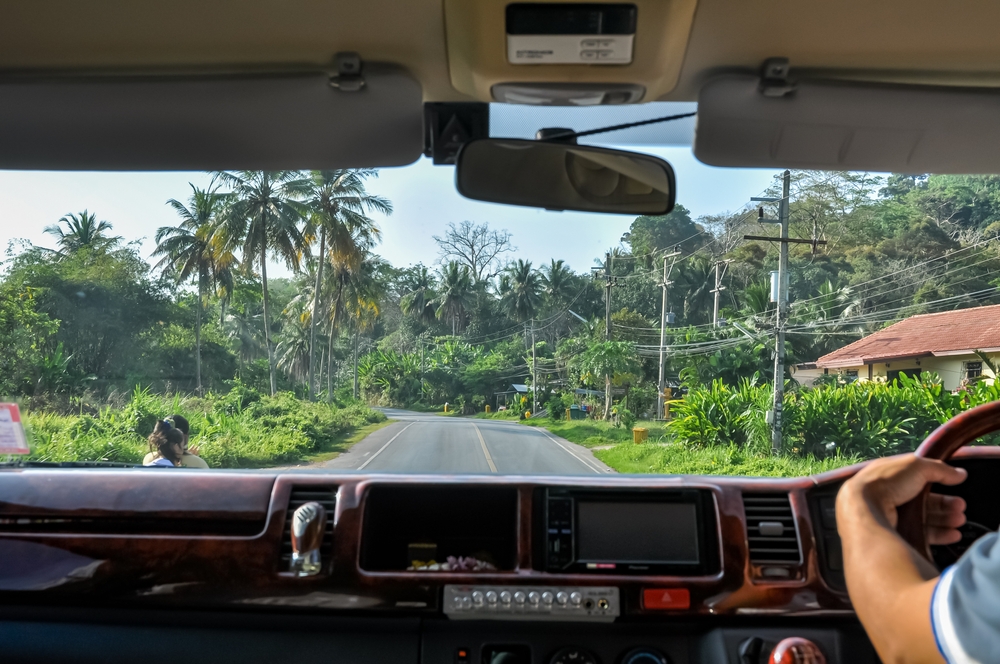 Travelers enjoying a Private Van Tour, a comfortable and convenient way to see Koh Chang.