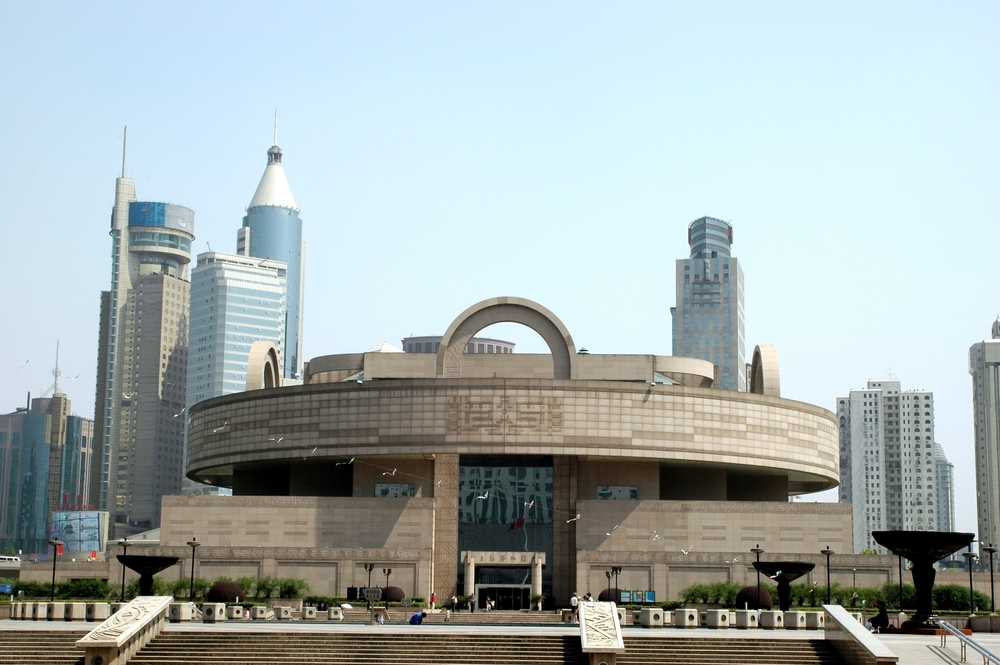 The exterior of the Shanghai Museum at People’s Square, a must-see cultural attraction in Shanghai, China.